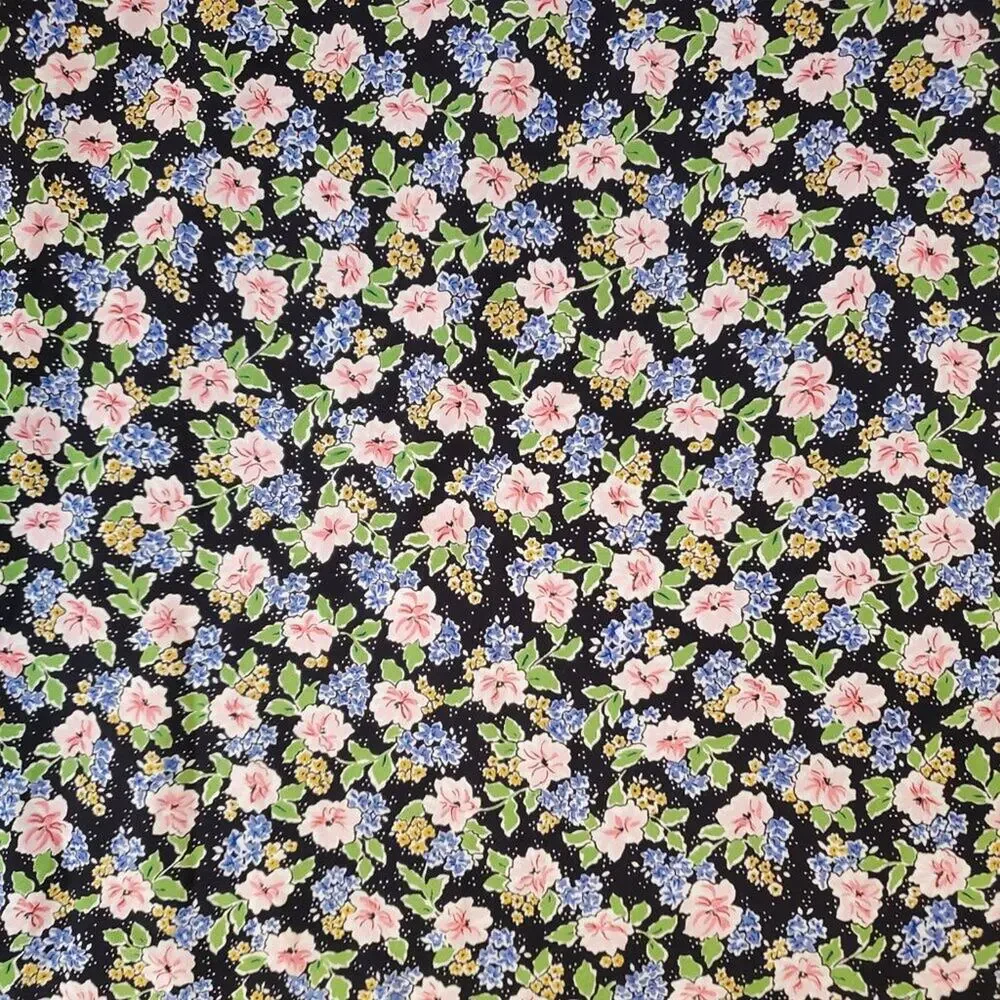 Vintage 90s Pink Purple Floral Matching Blouse Skirt Set Women's Size 20